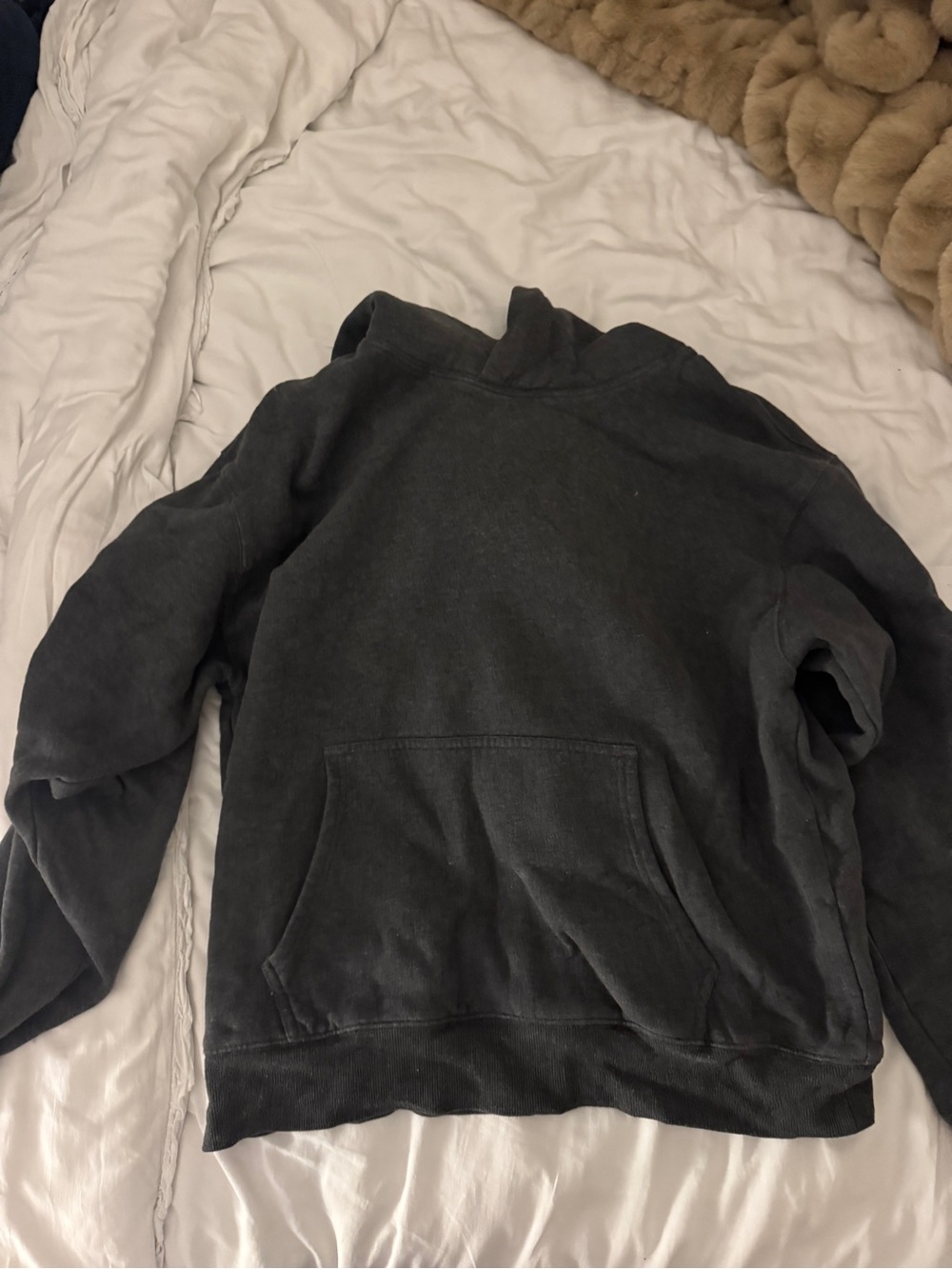 Aritzia Washed Charcoal Crewneck Hoodie